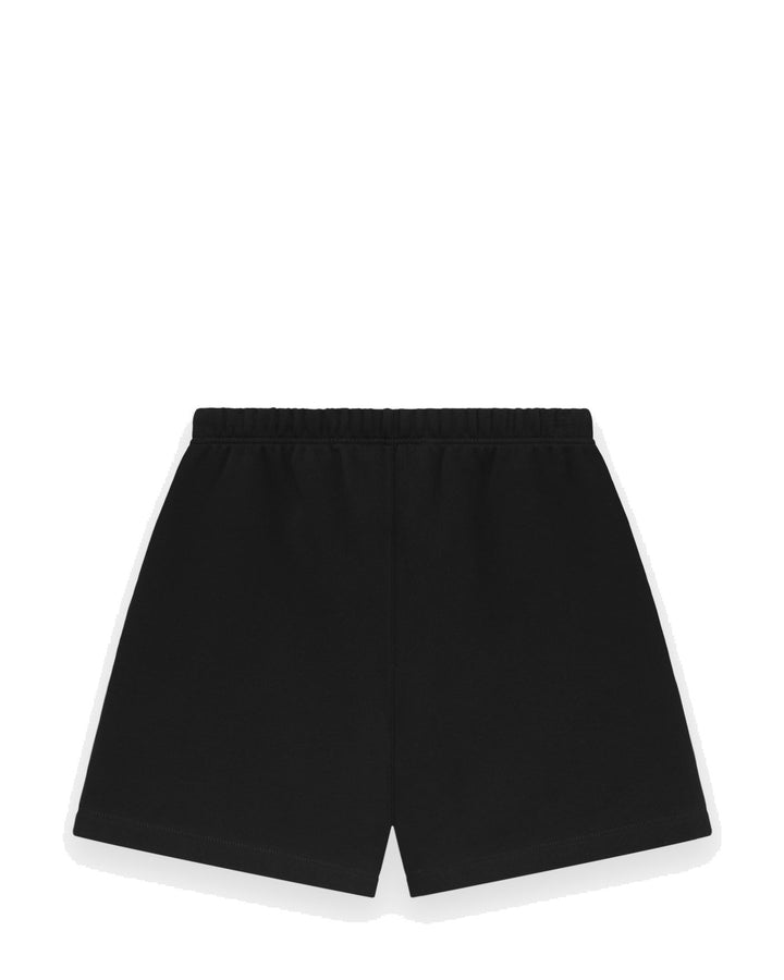ESSENTIALS MEN'S SOCCER FLEECE SHORTS JET BLACK מכנס קצר אסנשלס סוקר פליס שחור לגברים - תמונה 2