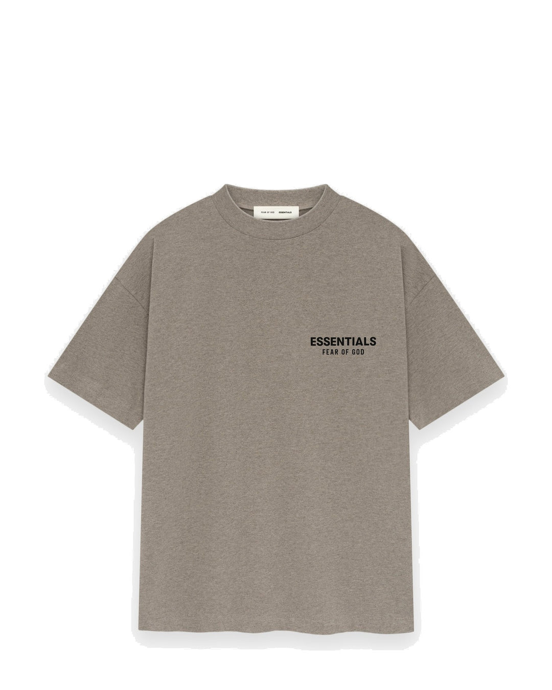 ESSENTIALS MEN'S SS25 CLASSIC FIT T-SHIRT HOMESTEAD HEATHER חולצת טי אסנשלס SS25 קלאסיק פיט חום-אפור מלאנז׳ לגברים - תמונה 1