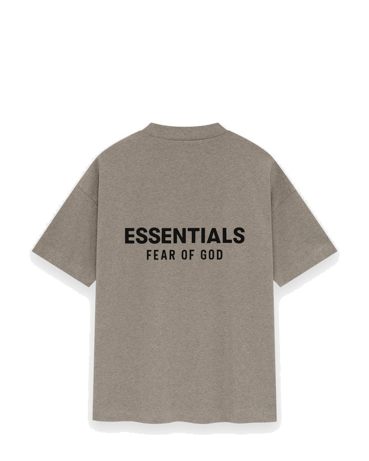 ESSENTIALS MEN'S SS25 CLASSIC FIT T-SHIRT HOMESTEAD HEATHER חולצת טי אסנשלס SS25 קלאסיק פיט חום-אפור מלאנז׳ לגברים - תמונה 2