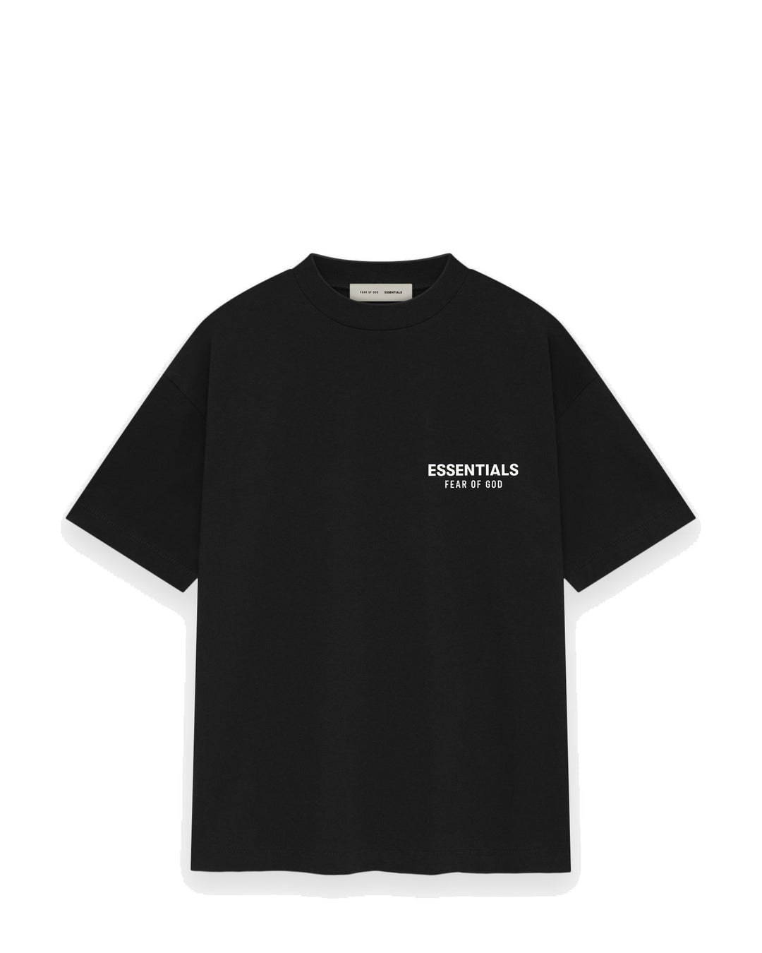 ESSENTIALS MEN'S SS25 CLASSIC FIT T-SHIRT JET BLACK חולצת טי אסנשלס SS25 קלאסיק פיט שחור לגברים - תמונה 1