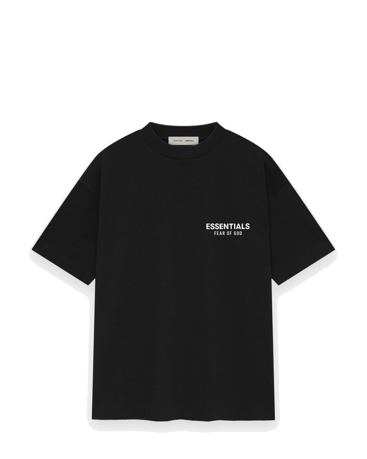 ESSENTIALS MEN'S SS25 CLASSIC FIT T-SHIRT JET BLACK חולצת טי אסנשלס SS25 קלאסיק פיט שחור לגברים - תמונה 1