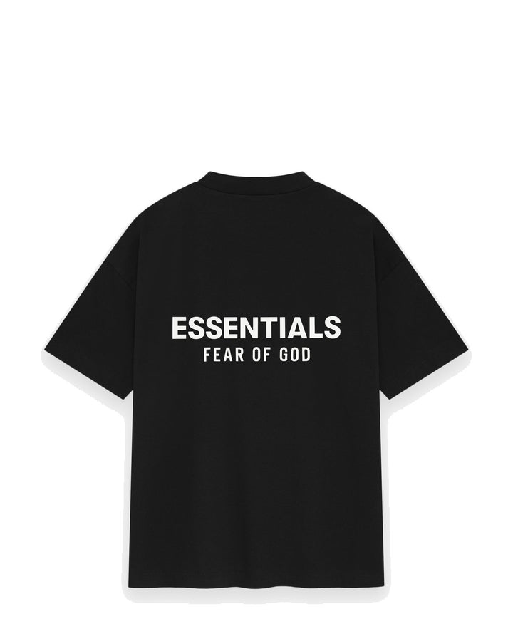 ESSENTIALS MEN'S SS25 CLASSIC FIT T-SHIRT JET BLACK חולצת טי אסנשלס SS25 קלאסיק פיט שחור לגברים - תמונה 2