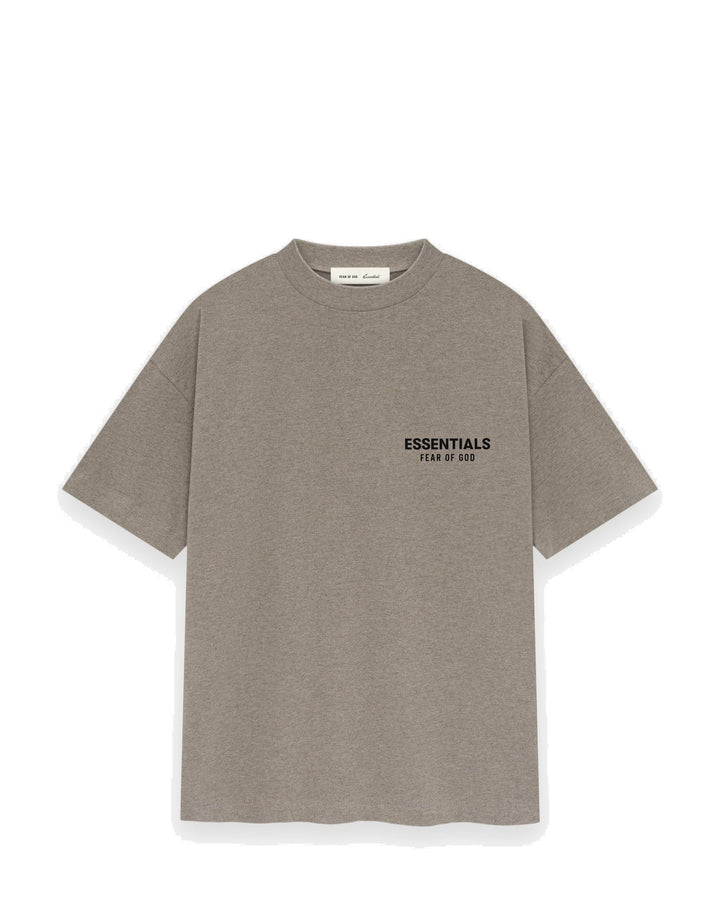 ESSENTIALS MEN'S SS26 CLASSIC FIT T-SHIRT HOMESTEAD HEATHER חולצת טי אסנשלס SS26 קלאסיק פיט חום-אפור מלאנז׳ לגברים - תמונה 1