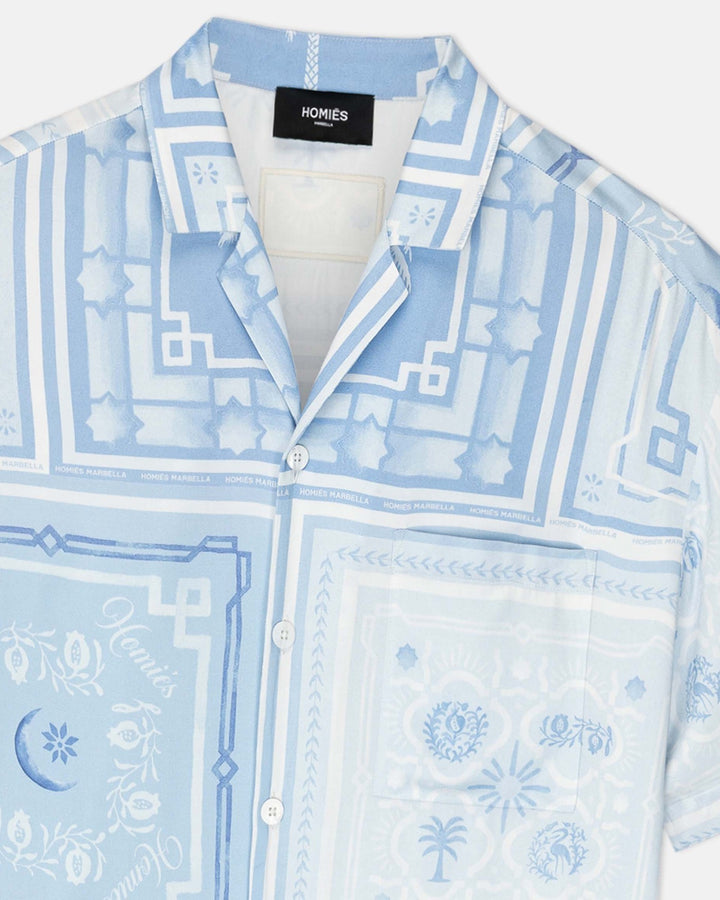 HOMIES MARBELLA UNISEX BANDANA SHIRT CELESTE