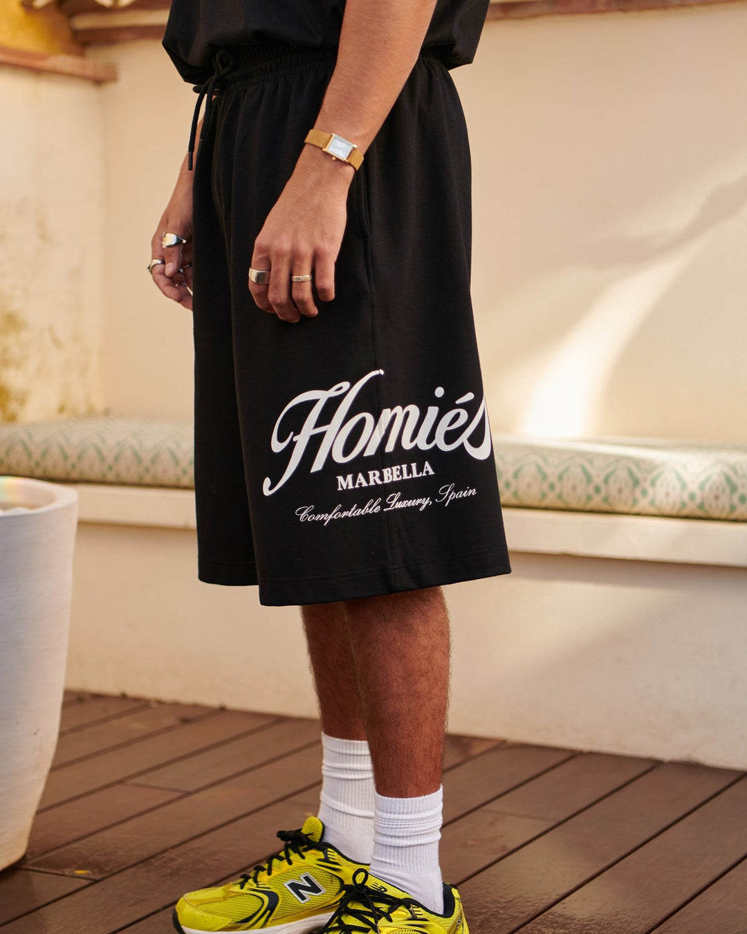 HOMIES MARBELLA UNISEX ESSENTIALS SHORTS BLACK
