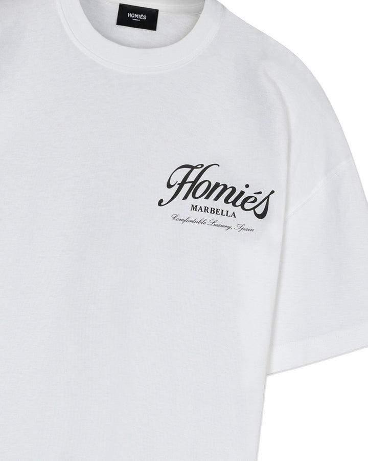 HOMIES MARBELLA UNISEX ESSENTIALS T-SHIRT WHITE