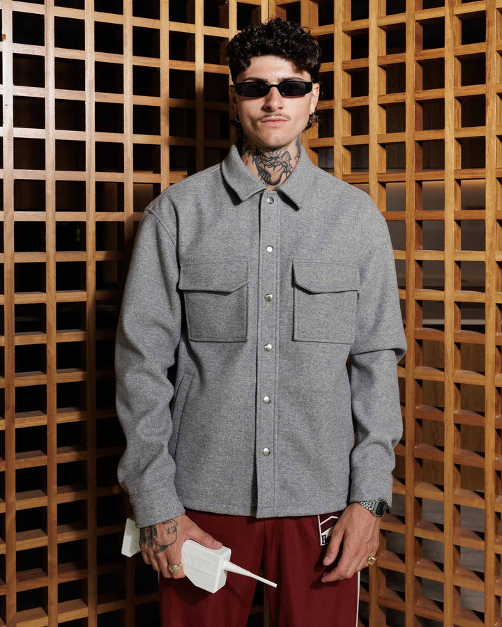 HOMIES MARBELLA UNISEX INTERLOCK OVERSHIRT GREY II
