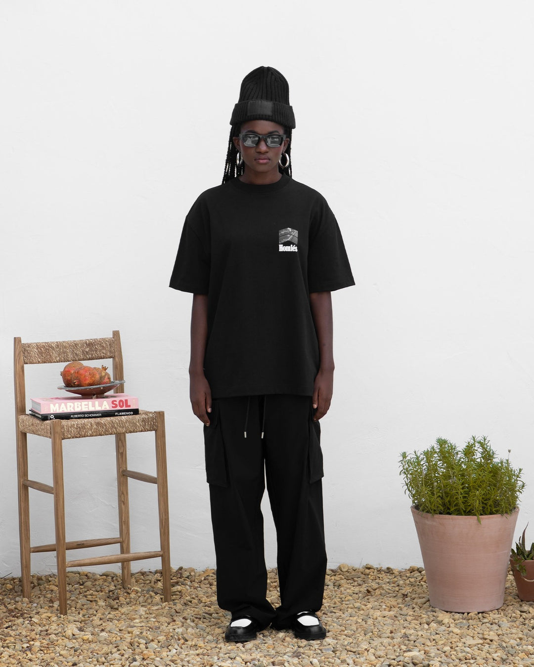 HOMIES MARBELLA UNISEX OVERSIZED CARGO PANTS BLACK