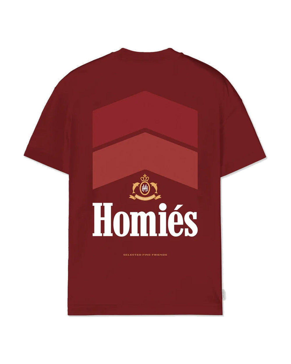 HOMIES MARBELLA UNISEX RACING T-SHIRT BURGUNDY