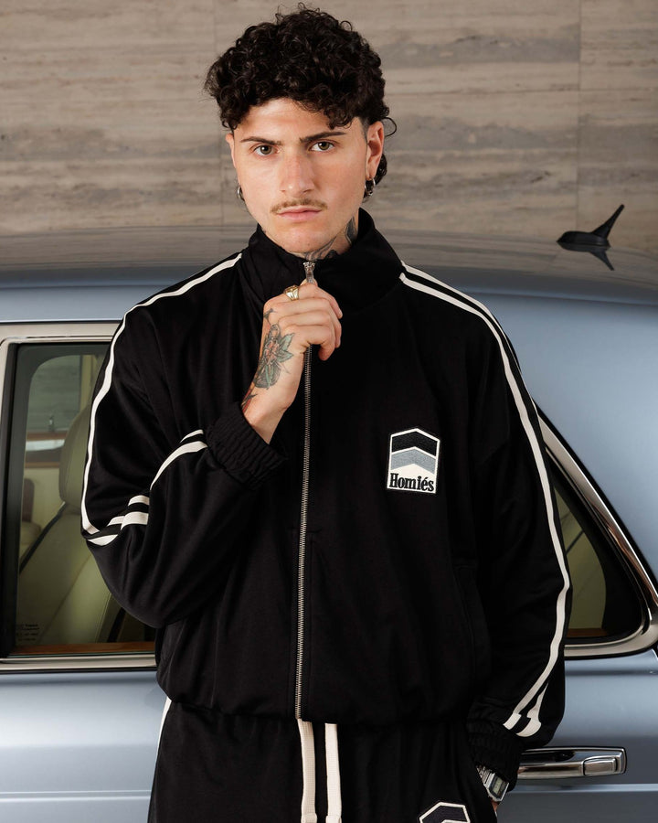 HOMIES MARBELLA UNISEX RACING TRACK JACKET BLACK
