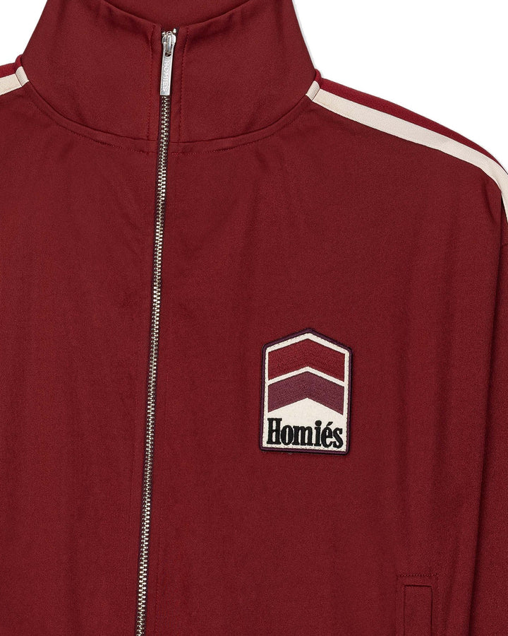 HOMIES MARBELLA UNISEX RACING TRACK JACKET BURGUNDY