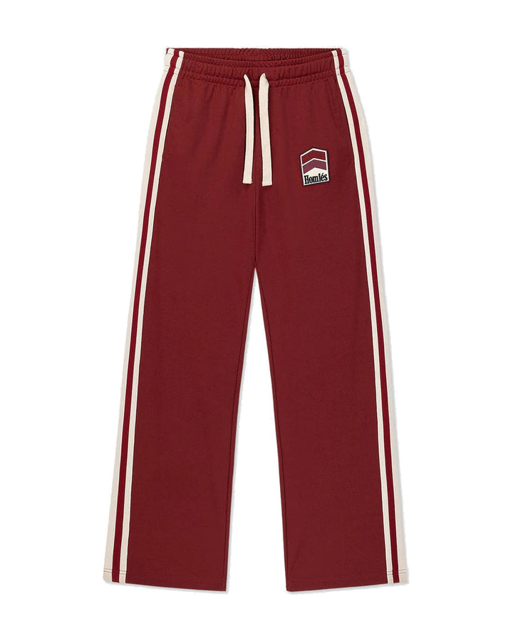 HOMIES MARBELLA UNISEX RACING TRACK PANTS BURGUNDY