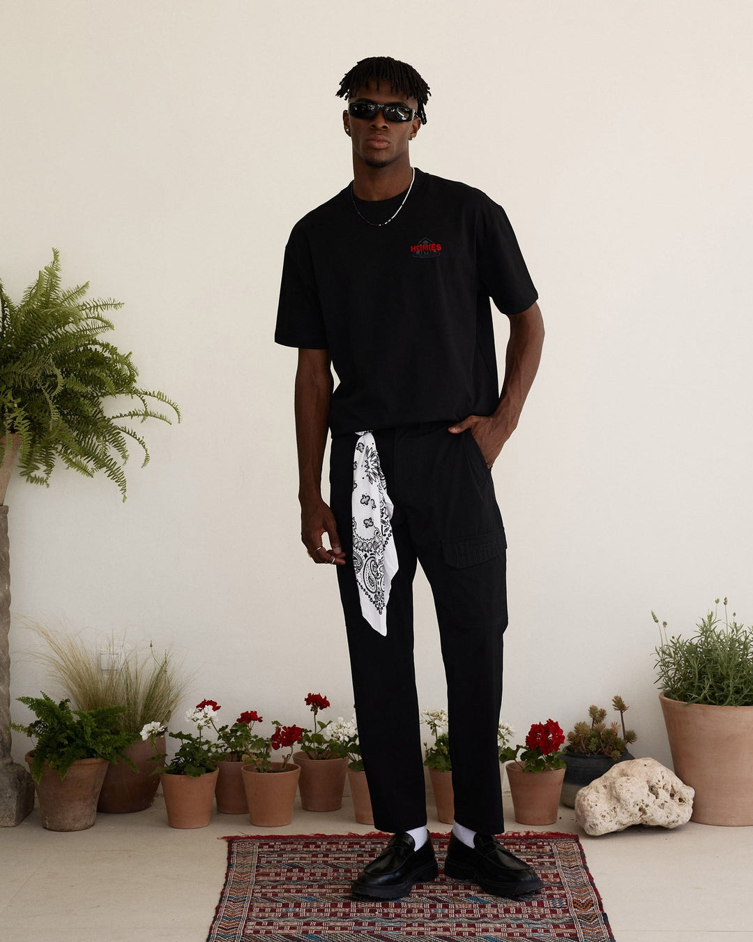 HOMIES MARBELLA MEN'S UTILITY CARGO PANTS BLACK