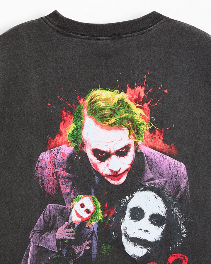 JOKER OFFICIAL COLLECTION "WILD CARD" TEE WASHED BLACK חולצת הג'וקר