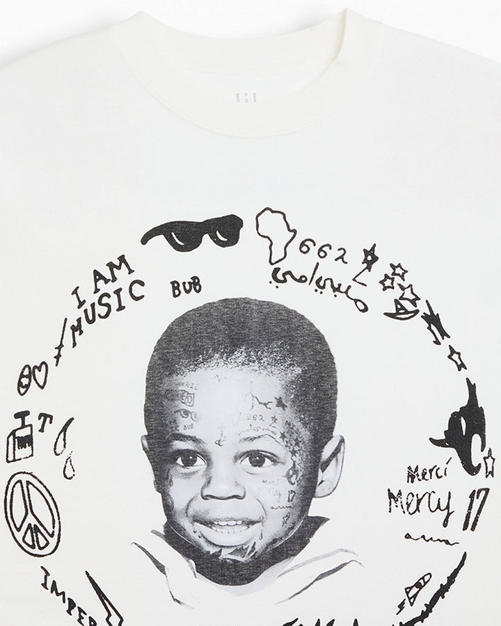 LIL WAYNE OFFICIAL COLLECTION "BABY WEEZY" TEE WHITE חולצת ליל וויין