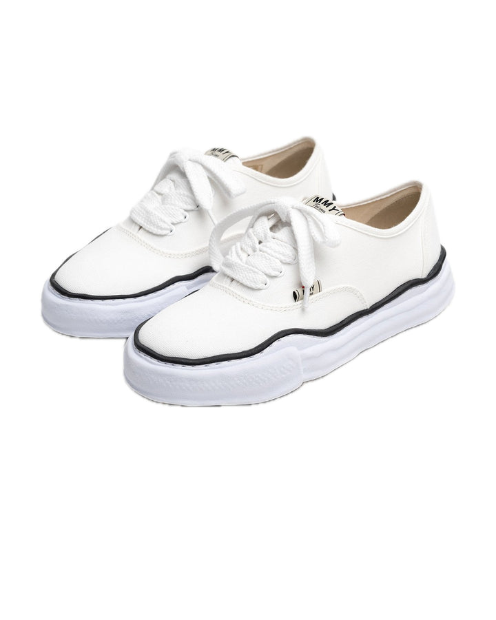 MAISON MIHARA YASUHIRO UNISEX BAKER OG SOLE CANVAS LOW WHITE - סניקרס מייסון מיהארה יאסוהירו בייקר לואו לבן יוניסקס - תמונה 3