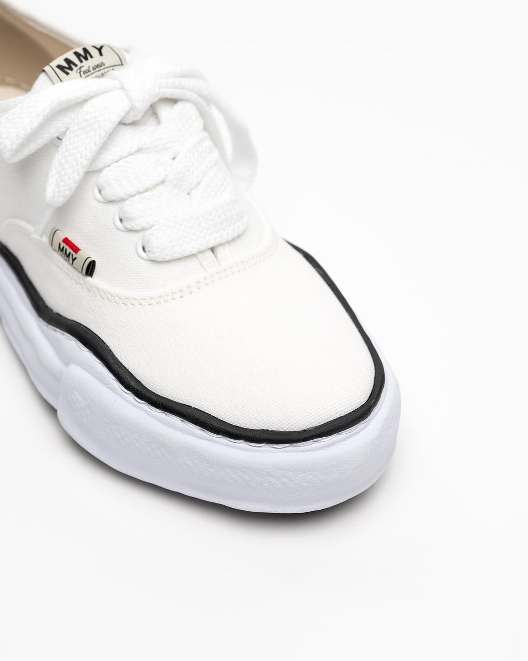 MAISON MIHARA YASUHIRO UNISEX BAKER OG SOLE CANVAS LOW WHITE - סניקרס מייסון מיהארה יאסוהירו בייקר לואו לבן יוניסקס - תמונה 7