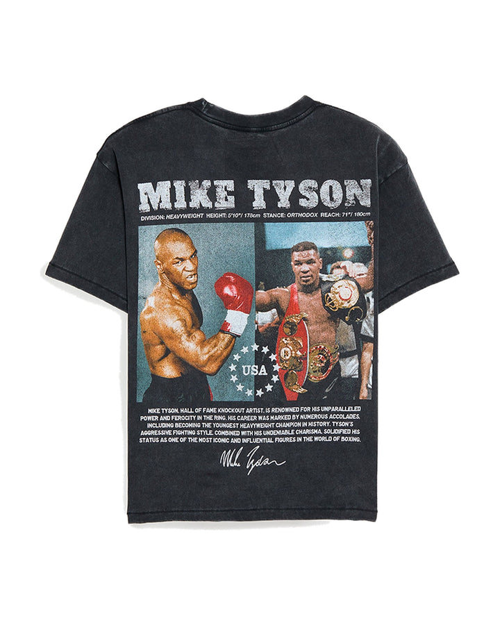 MIKE TYSON OFFICIAL COLLECTION "BROOKLYN KING" TEE WASHED BLACK חולצת מייק טייסון