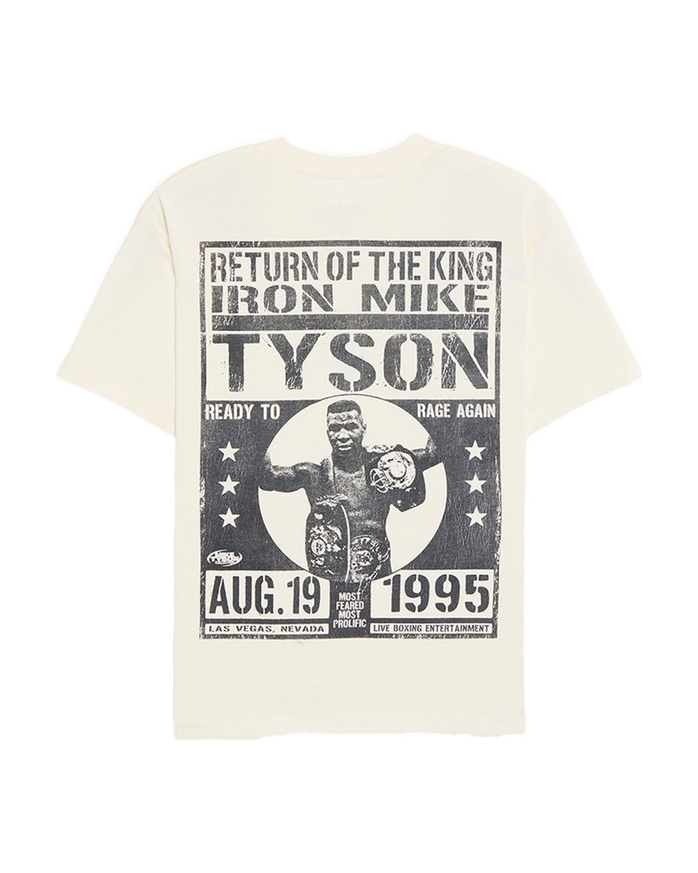 MIKE TYSON OFFICIAL COLLECTION "COMEBACK '95" TEE CREAM חולצת מייק טייסון - תמונה 2