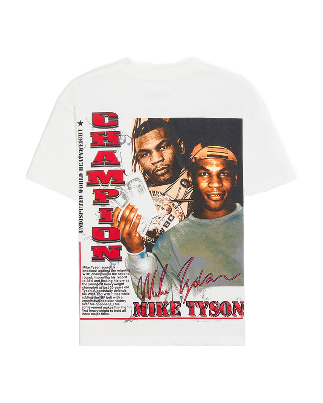 MIKE TYSON OFFICIAL COLLECTION "UNDISPUTED" TEE CREAM חולצת מייק טייסון - תמונה 2