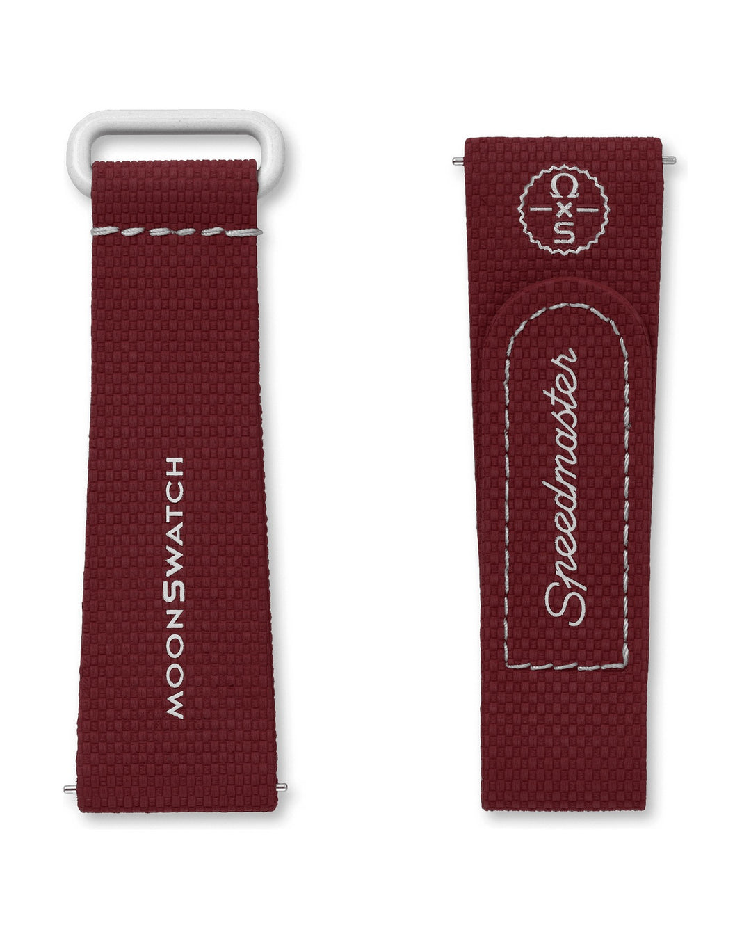 OMEGA X SWATCH MOONSWATCH BORDEAUX/LIGHT GREY RUBBER STRAP