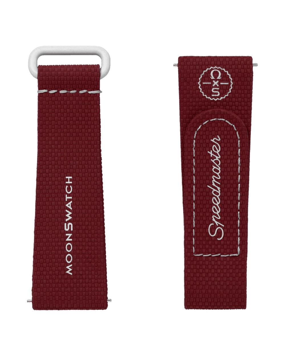 OMEGA X SWATCH MOONSWATCH BORDEAUX/LIGHT GREY RUBBER STRAP