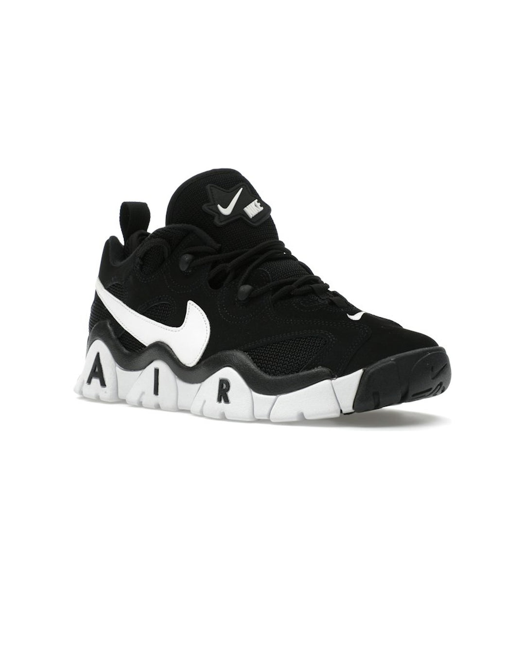 NIKE MEN'S AIR BARRAGE LOW BLACK WHITE - סניקרס נייקי אייר בראז׳ לואו שחור ולבן לגברים - תמונה 3