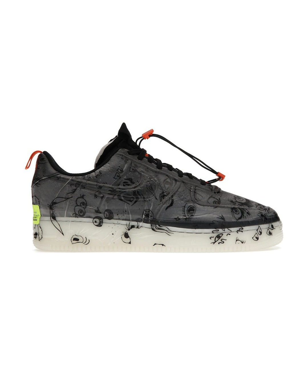 NIKE MEN'S AIR FORCE 1 EXPERIMENTAL HALLOWEEN - סניקרס נייקי אייר פורס 1 אקספרימנטל שחור וכתום לגברים - תמונה 1