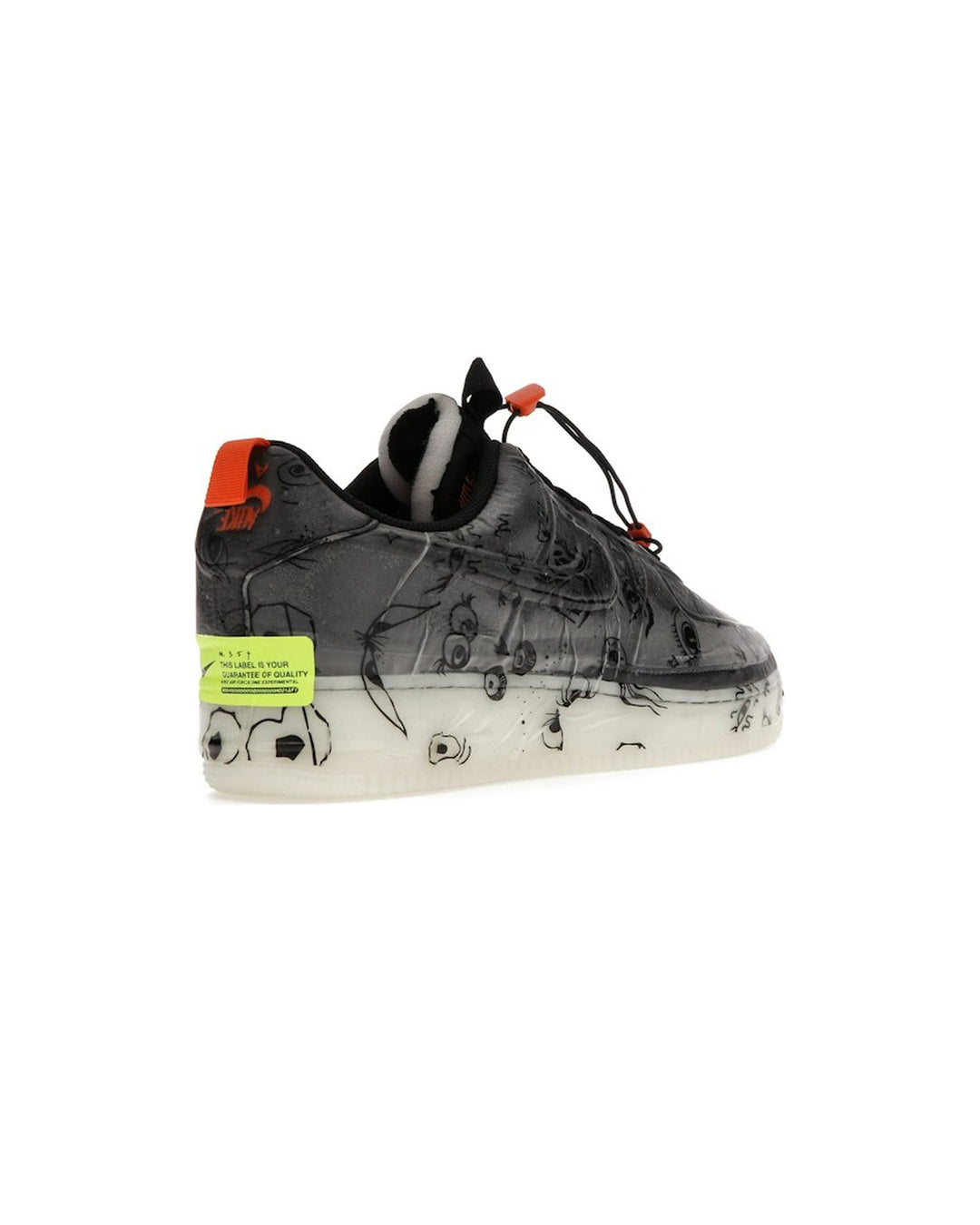 NIKE MEN'S AIR FORCE 1 EXPERIMENTAL HALLOWEEN - סניקרס נייקי אייר פורס 1 אקספרימנטל שחור וכתום לגברים - תמונה 4