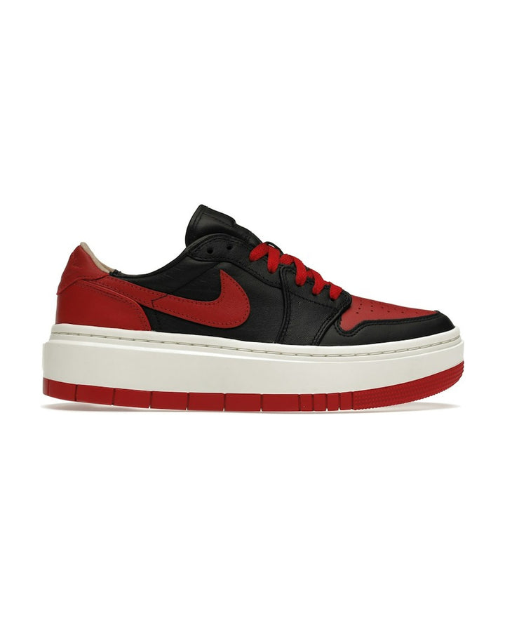 NIKE WOMEN'S AIR JORDAN 1 ELEVATE LOW SE BRED - סניקרס נייקי אייר ג׳ורדן 1 אלבייט לואו שחור ואדום לנשים - תמונה 1