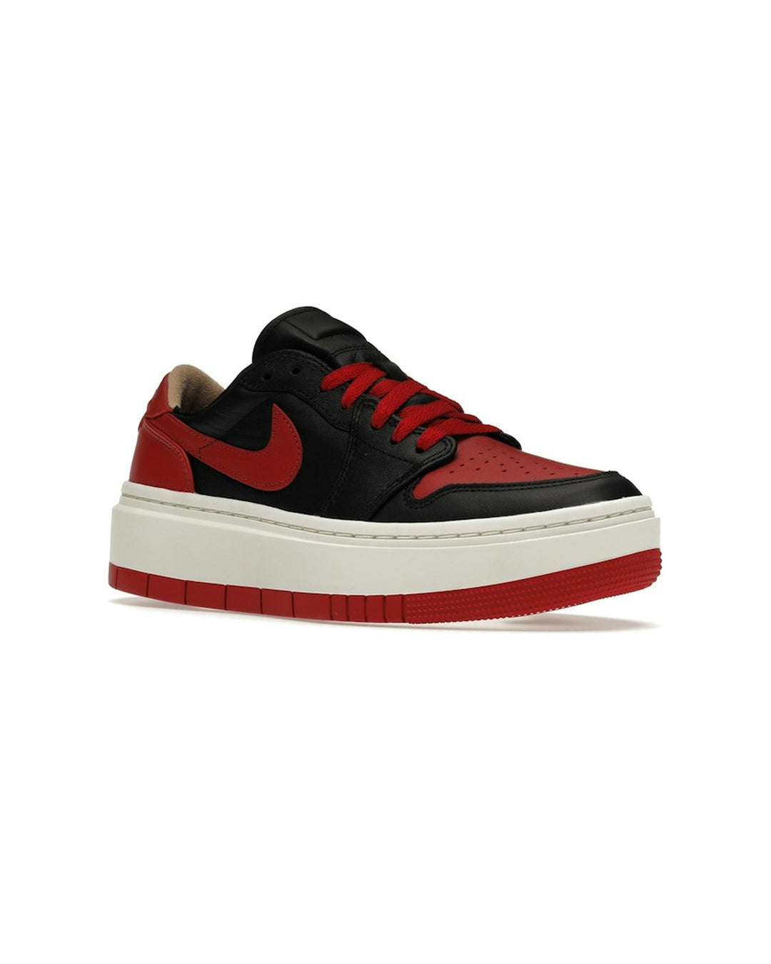 NIKE WOMEN'S AIR JORDAN 1 ELEVATE LOW SE BRED - סניקרס נייקי אייר ג׳ורדן 1 אלבייט לואו שחור ואדום לנשים - תמונה 3