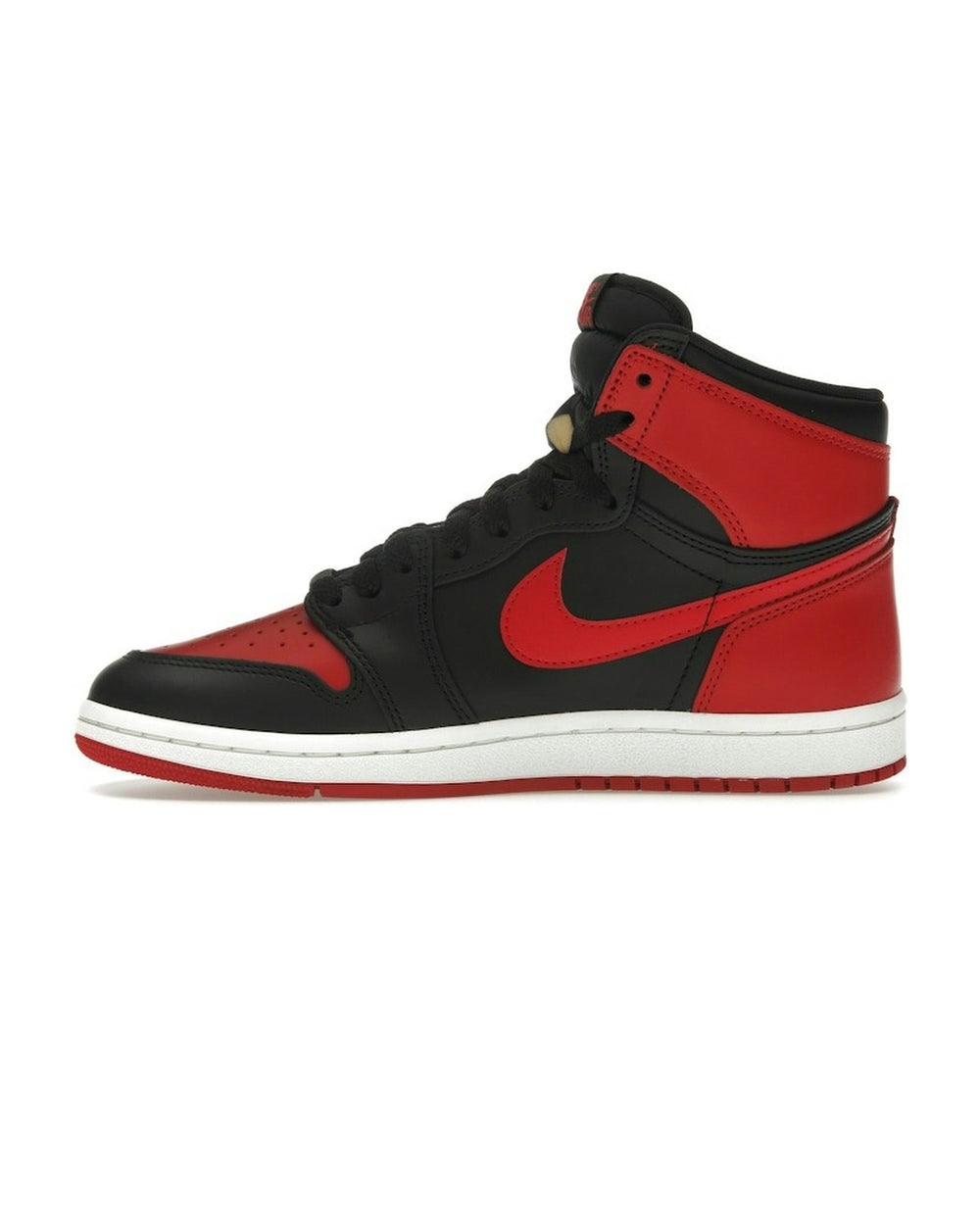 NIKE MEN'S AIR JORDAN 1 HIGH 85 BRED - סניקרס נייקי אייר ג׳ורדן 1 היי 85 שחור ואדום לגברים - תמונה 2