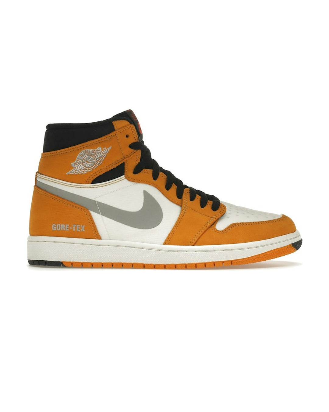 NIKE MEN'S AIR JORDAN 1 HIGH ELEMENT GORE-TEX LIGHT CURRY - סניקרס נייקי אייר ג׳ורדן 1 היי אלמנט גור-טקס חרדל ובורדו לגברים - תמונה 1
