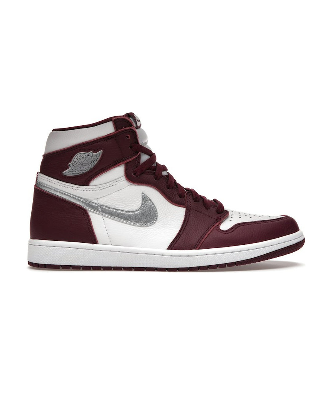 NIKE MEN'S AIR JORDAN 1 HIGH OG BORDEAUX - סניקרס נייקי אייר ג׳ורדן 1 היי בורדו ולבן לגברים - תמונה 1