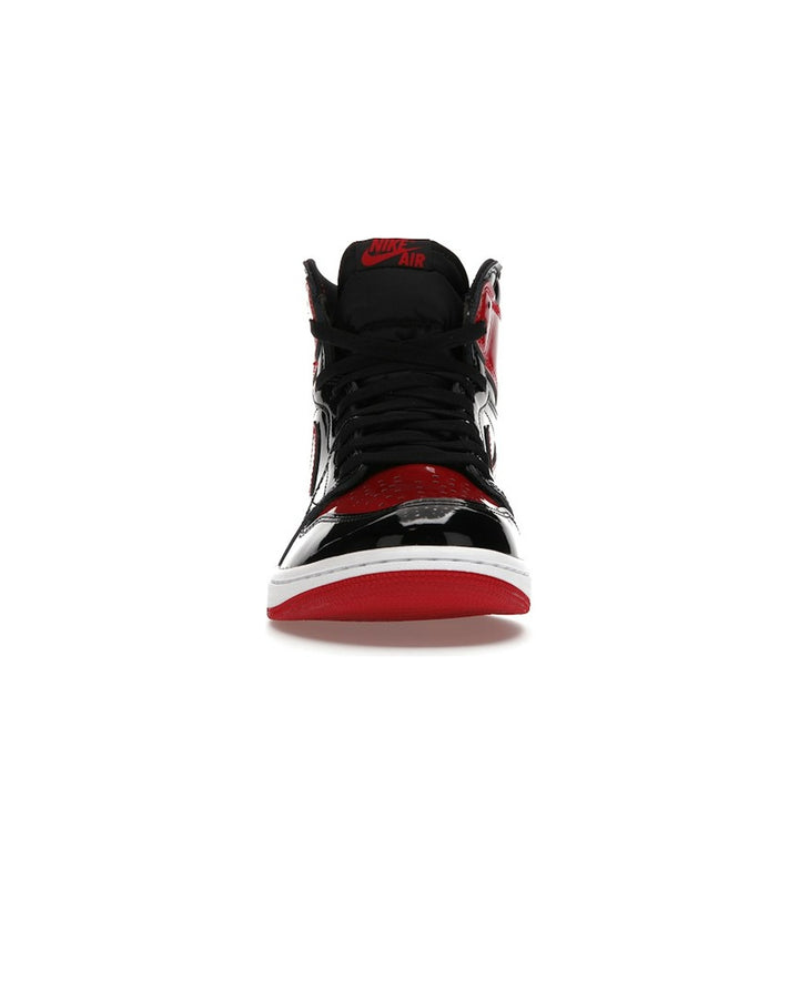 NIKE MEN'S AIR JORDAN 1 HIGH OG PATENT BRED סניקרס נייקי אייר ג׳ורדן 1 היי לק שחור ואדום לגברים