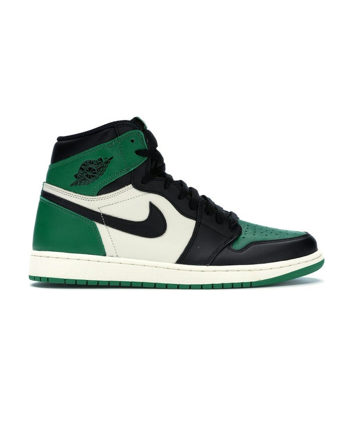 NIKE MEN'S AIR JORDAN 1 HIGH OG PINE GREEN - סניקרס נייקי אייר ג׳ורדן 1 היי ירוק כהה ושחור לגברים - תמונה 1