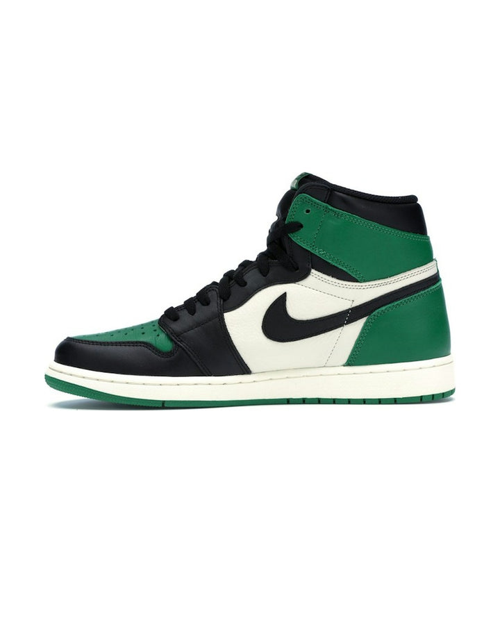 NIKE MEN'S AIR JORDAN 1 HIGH OG PINE GREEN - סניקרס נייקי אייר ג׳ורדן 1 היי ירוק כהה ושחור לגברים - תמונה 2