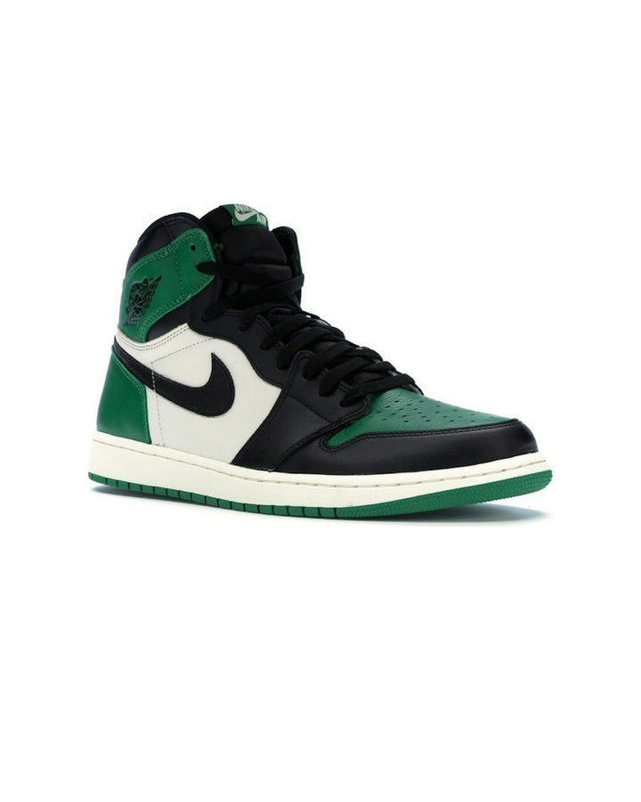 NIKE MEN'S AIR JORDAN 1 HIGH OG PINE GREEN - סניקרס נייקי אייר ג׳ורדן 1 היי ירוק כהה ושחור לגברים - תמונה 3
