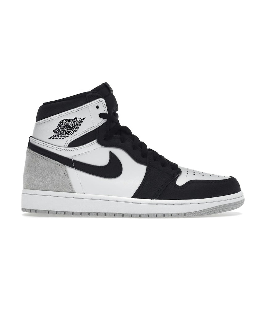 NIKE MEN'S AIR JORDAN 1 HIGH OG STAGE HAZE - סניקרס נייקי אייר ג׳ורדן 1 היי לבן אפור ושחור לגברים - תמונה 1