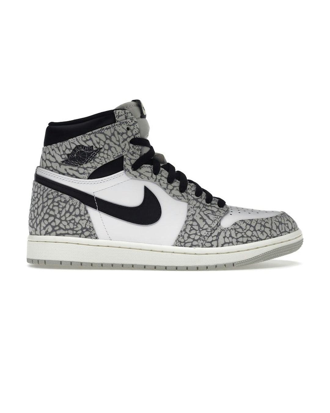 NIKE MEN'S AIR JORDAN 1 HIGH OG WHITE CEMENT - סניקרס נייקי אייר ג׳ורדן 1 היי לבן שחור ואפור לגברים - תמונה 1