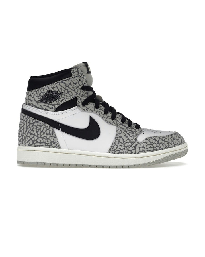 NIKE MEN'S AIR JORDAN 1 HIGH OG WHITE CEMENT - סניקרס נייקי אייר ג׳ורדן 1 היי לבן שחור ואפור לגברים - תמונה 1