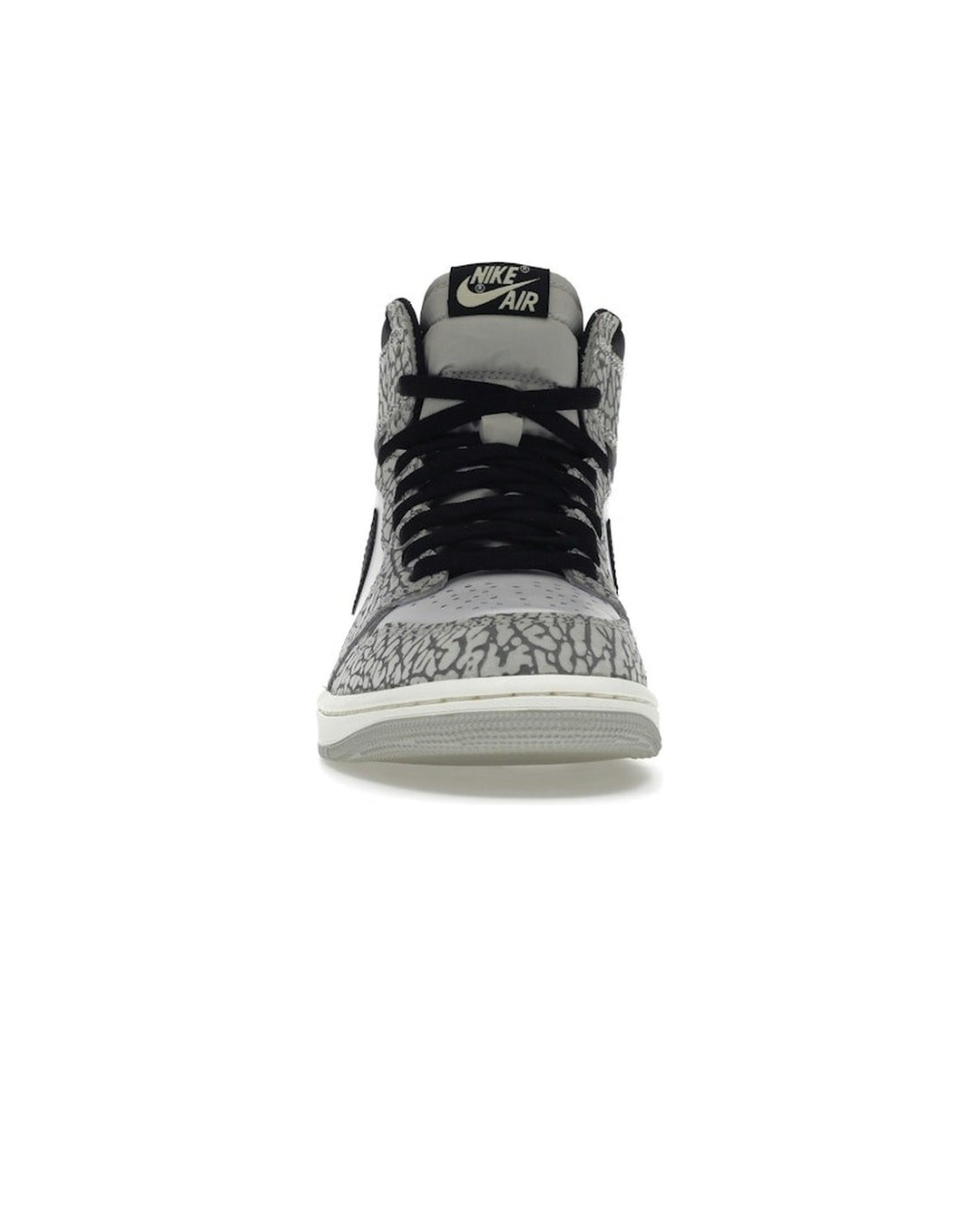 NIKE MEN'S AIR JORDAN 1 HIGH OG WHITE CEMENT - סניקרס נייקי אייר ג׳ורדן 1 היי לבן שחור ואפור לגברים - תמונה 5