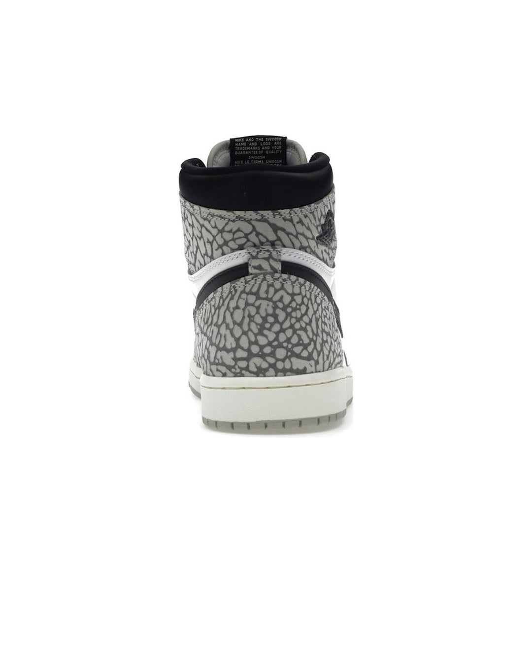 NIKE MEN'S AIR JORDAN 1 HIGH OG WHITE CEMENT - סניקרס נייקי אייר ג׳ורדן 1 היי לבן שחור ואפור לגברים - תמונה 6