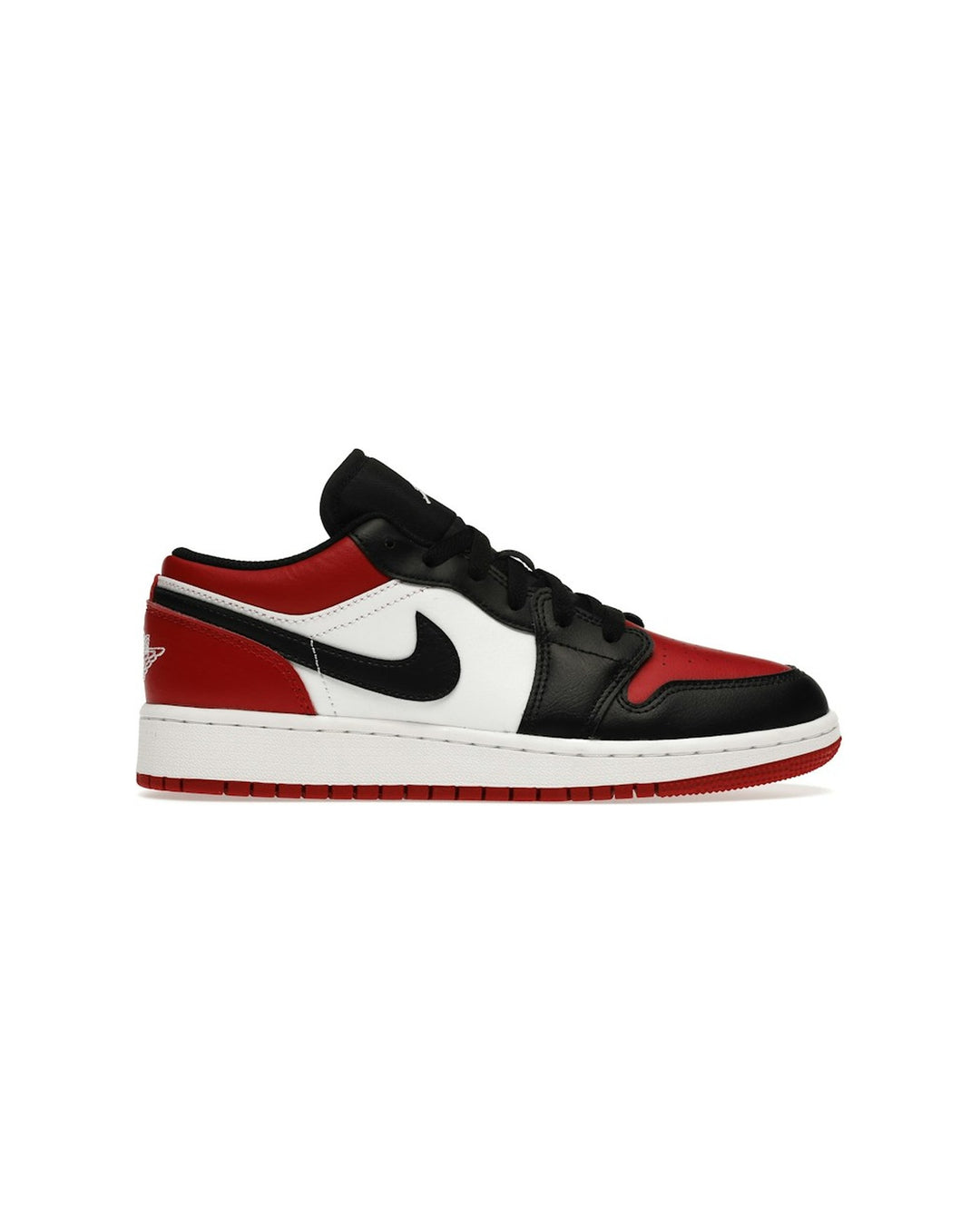 NIKE KIDS' AIR JORDAN 1 LOW GS BRED TOE - סניקרס נוער נייקי אייר ג׳ורדן 1 לואו אדום לבן ושחור - מידות נוער 35.5-40 - תמונה 1