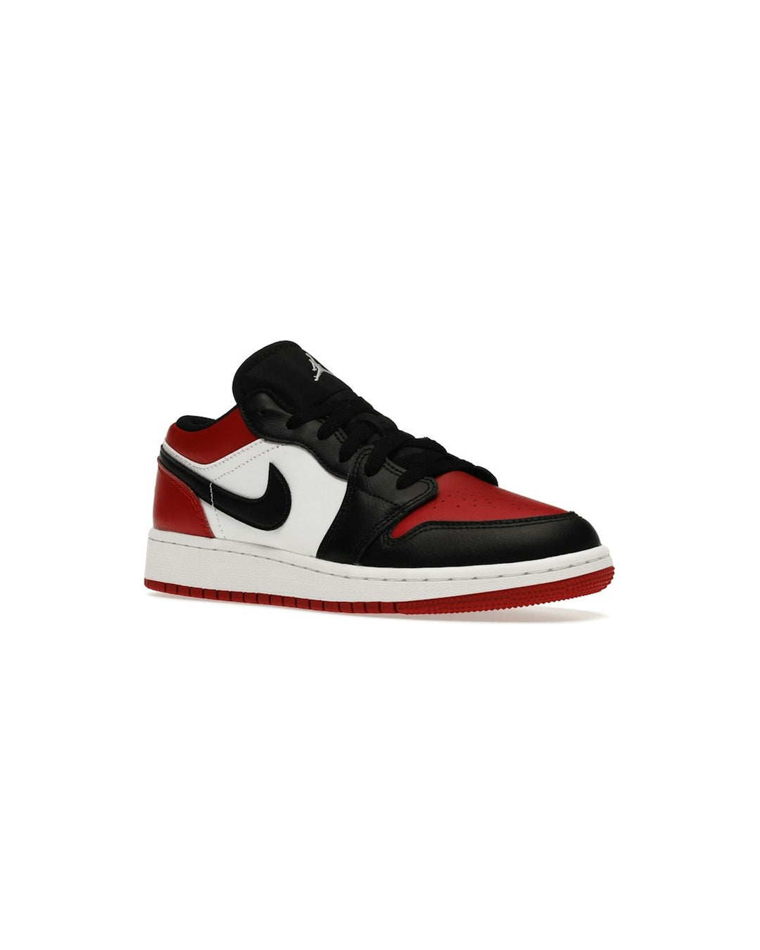 NIKE KIDS' AIR JORDAN 1 LOW GS BRED TOE - סניקרס נוער נייקי אייר ג׳ורדן 1 לואו אדום לבן ושחור - מידות נוער 35.5-40 - תמונה 3