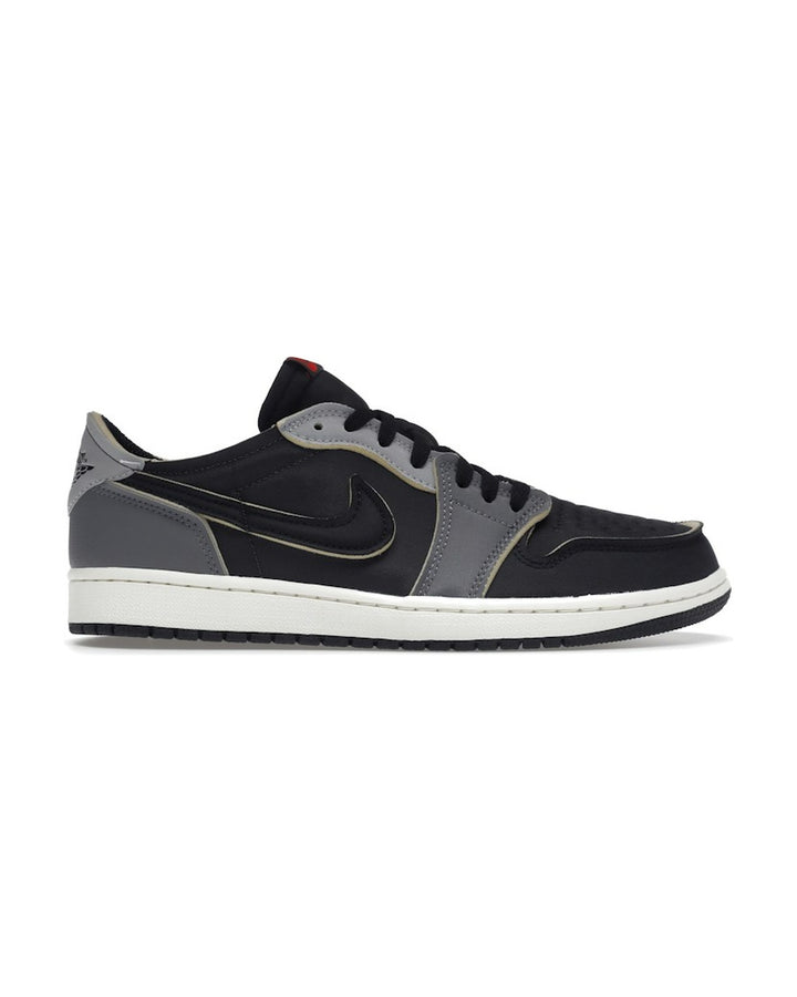 NIKE MEN'S AIR JORDAN 1 LOW OG EX BLACK FIRE RED סניקרס נייקי אייר ג׳ורדן 1 לואו OG EX שחור ואדום לגברים