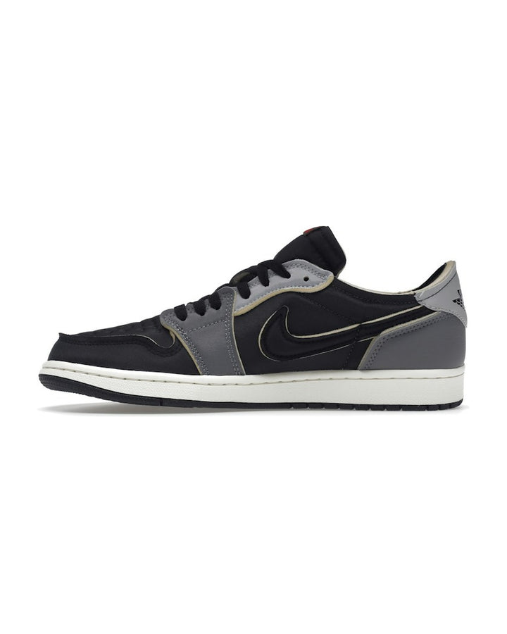 NIKE MEN'S AIR JORDAN 1 LOW OG EX BLACK FIRE RED סניקרס נייקי אייר ג׳ורדן 1 לואו OG EX שחור ואדום לגברים