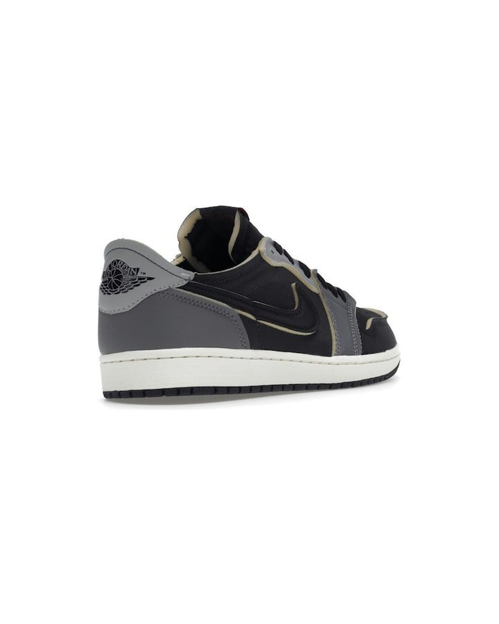 NIKE MEN'S AIR JORDAN 1 LOW OG EX BLACK FIRE RED סניקרס נייקי אייר ג׳ורדן 1 לואו OG EX שחור ואדום לגברים