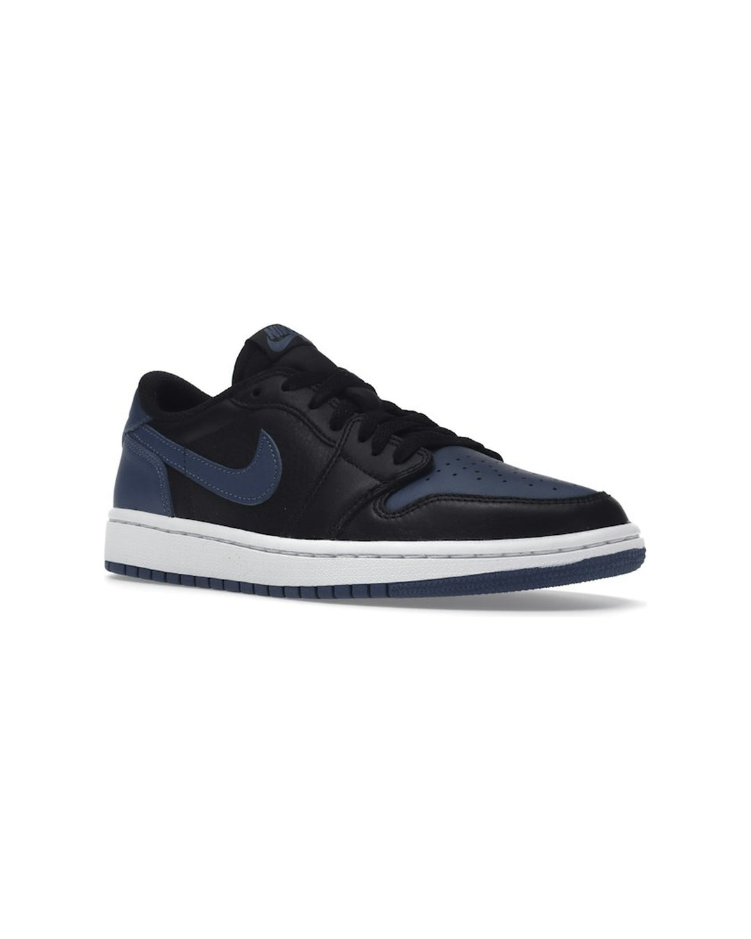 NIKE WOMEN'S AIR JORDAN 1 LOW OG MYSTIC NAVY - סניקרס נייקי אייר ג׳ורדן 1 לואו שחור וכחול כהה לנשים - תמונה 3