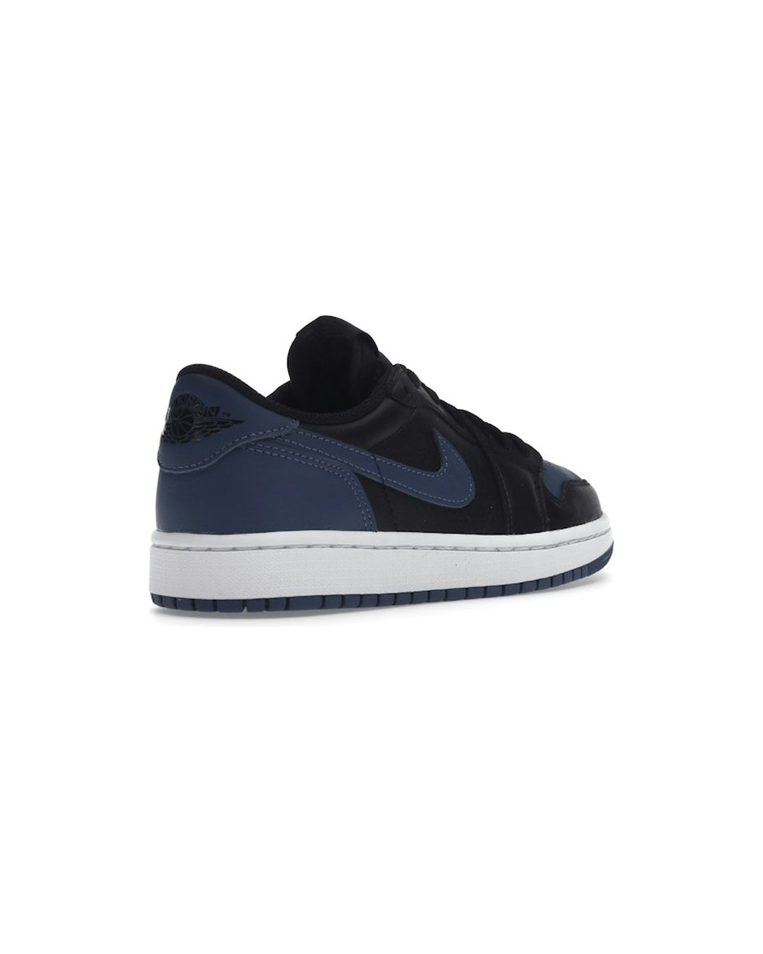 NIKE WOMEN'S AIR JORDAN 1 LOW OG MYSTIC NAVY - סניקרס נייקי אייר ג׳ורדן 1 לואו שחור וכחול כהה לנשים - תמונה 4